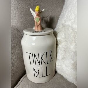 NEW Rae Dunn White Ceramic Disney Tinker Bell Canister